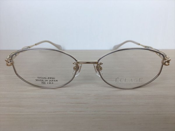 画像2: ECLAGE（エクラージュ） メガネフレーム 婦人用 52サイズ 新品 (2)
