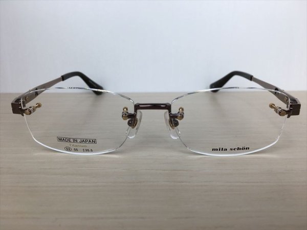 画像2: mila schön（ミラ・ショーン） メガネフレーム 中古 美品 (2)